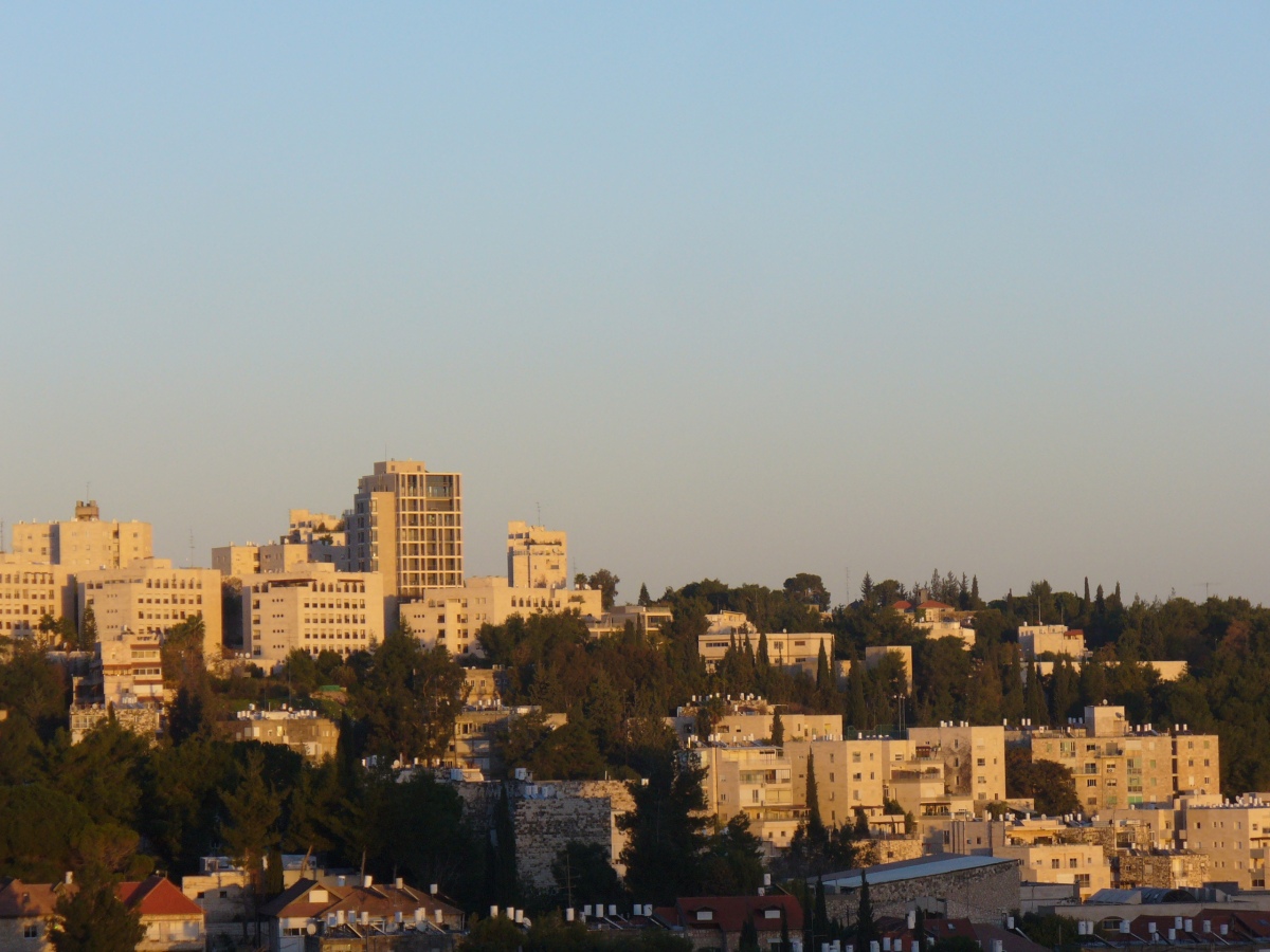 jerusalem view, apartment buildings, trees, jerusalem sunset, view of jerusalem, apartments, jerusalem