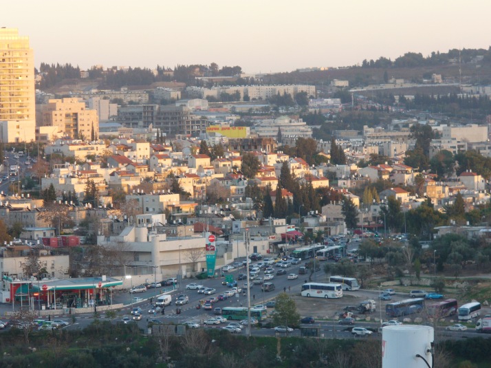 jerusalem view, apartment buildings, trees, jerusalem sunset, view of jerusalem, apartments, jerusalem, roads, streets, traffic