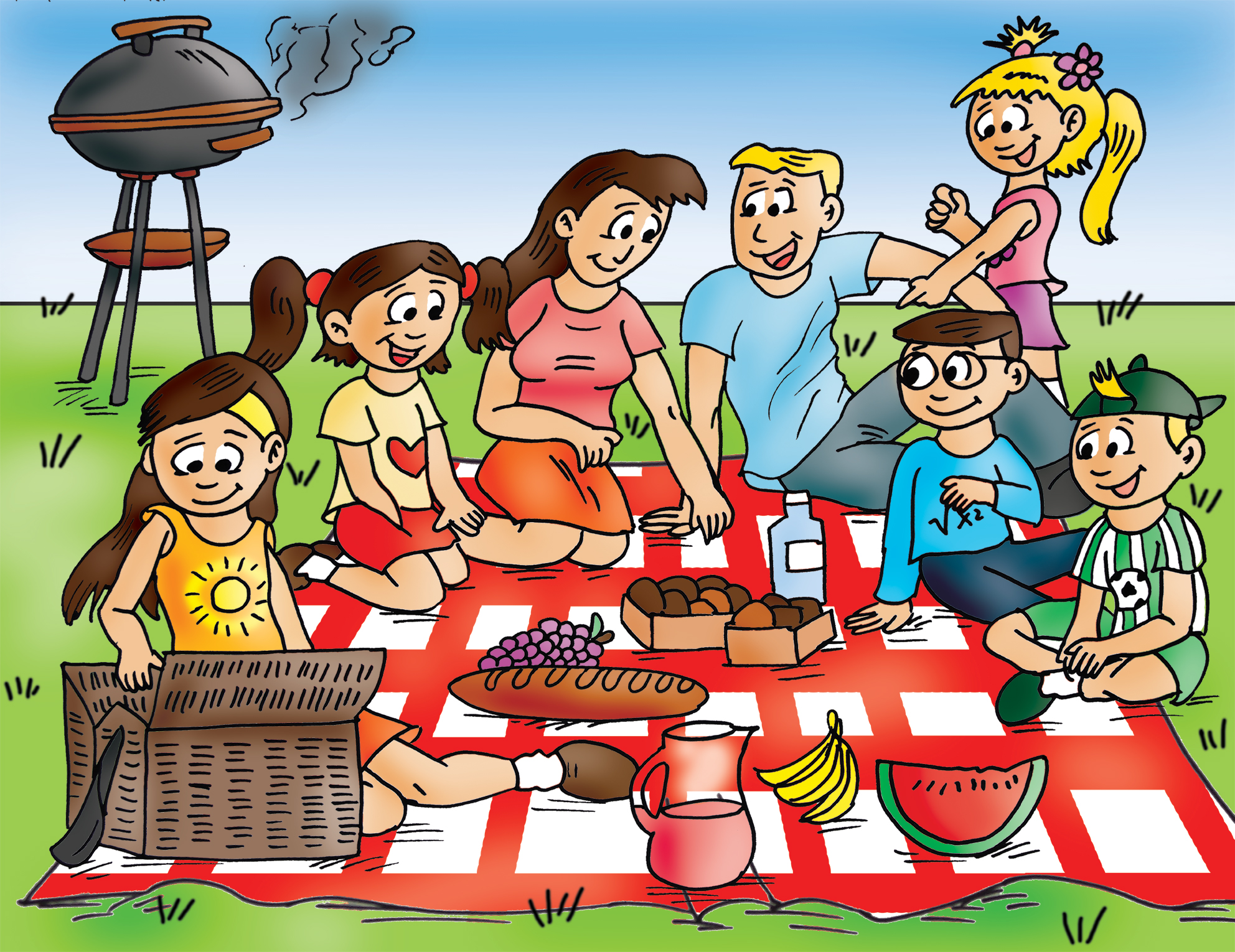 clipart of family picnic - photo #16